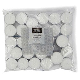 George Home 8hr Burn White Tealights