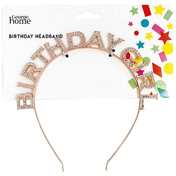 George Home Birthday Girl Headband