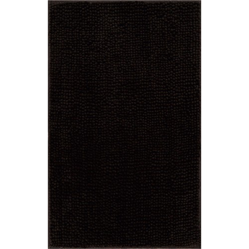 George Home Black Chenille Bath Mat