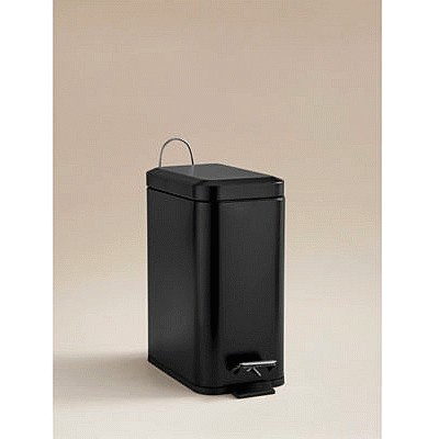 George Home Black Rectangular Bin