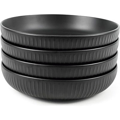 George Home Black Ribbed Pasta Bowl