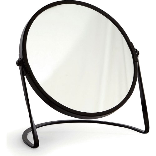 George Home Black Round Mirror