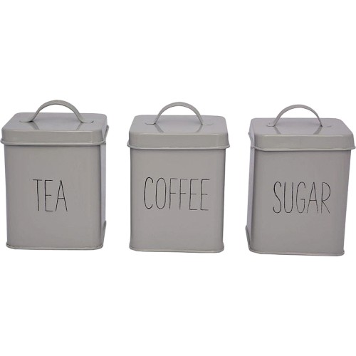 George Home Canister Set of 3 Grey