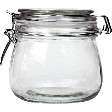 George Home Clear Glass Clip Lid Canister