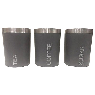 George Home Grey Workstop Storage Canisters