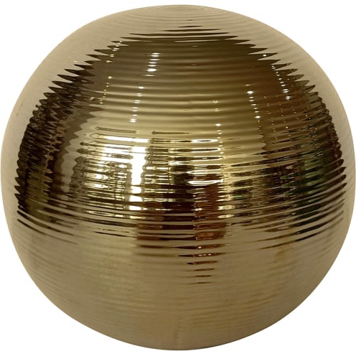 George Home Large Ribbed Gold Ball 18.5x18.5x17cm