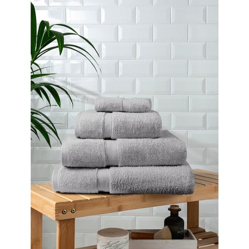George Home Light Grey Super-Soft Cotton Towel & Bath Mat