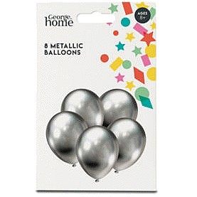 George Home Silver Metallic Balloons