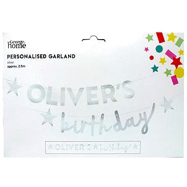 George Home Silver Personalised Garland