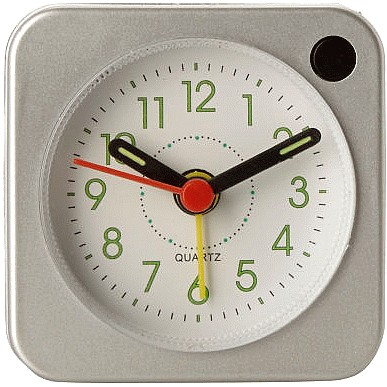 George Home Silver Travel Alarm Clock