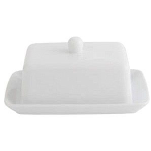 George Home Simply White Butter Dish