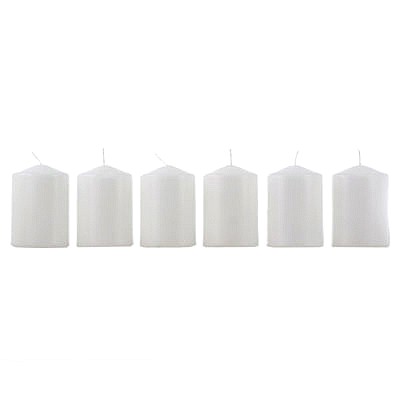 George Home Unscented White Pillar Candle