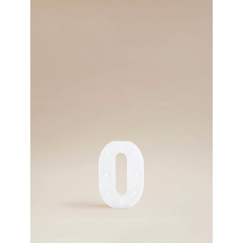 George Home White Alphabet Light O