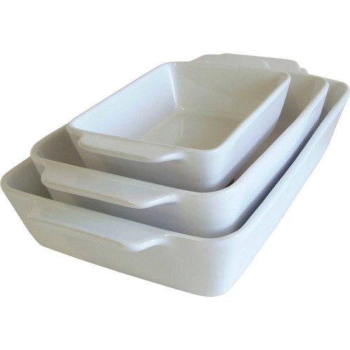 George Home White Ceramic Roasters