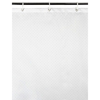 George Home White Glitter Shower Curtain