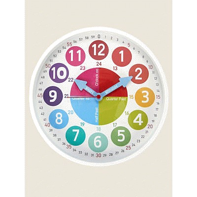 George Home White Kids Wall Clock