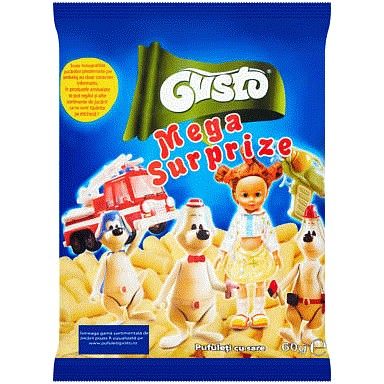 Gusto Mega Surprize Salted Corn Snacks and a Surprise Toy (60g)