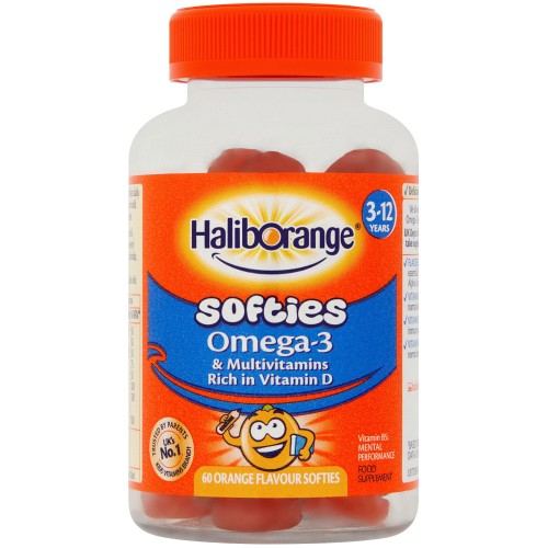Haliborange 3-12 Years Omega-3 & Multivitamins Orange Softies (60)