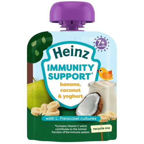Heinz Baby Food Banana Coconut & Yoghurt Immunity Support Pouch 7+ Months (85g)
