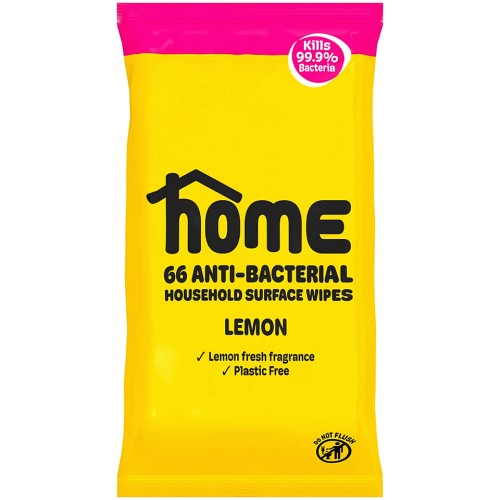 Home 66 Anti-bacterial Household Surface Wipes Lemon