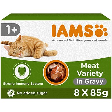 Iams Delights Adult 1+ Cat Land Collection Wet Cat Food Pouches (8 x 85g)
