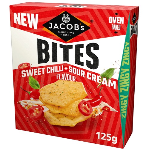 Jacob's Bites Sweet Chilli & Sour Cream Crackers (125g)