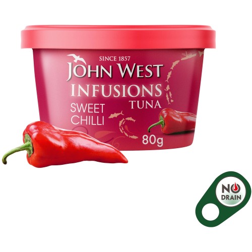 John West Sweet Chilli No Drain Tuna Infusions (80g)