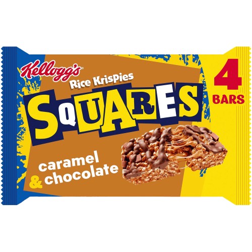 Kellogg's Rice Krispies Squares Curious Caramel & Chocolate Snack Bars (4 x 36g)