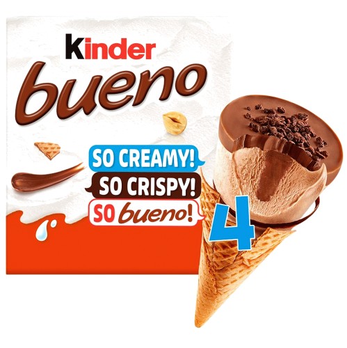 Kinder Bueno Classic Ice Cream Cones (4 x 90ml)