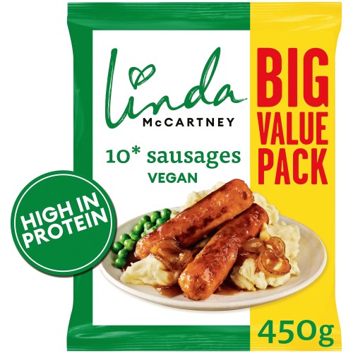 Linda McCartney's Family Value Pack 10 Vegetarian Sausages (450g)