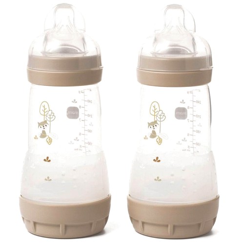 MAM Anti Colic Easy Start Bottle in Grey (2 x 260ml)