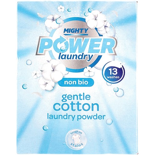 Mighty Power Non-Bio Laundry Powder Gentle Cotton (884g)