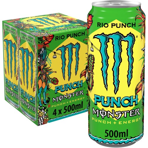 Monster Energy Drink Rio Punch (4 x 500ml)