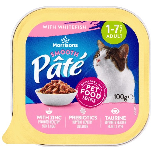Morrisons Cat Food Smooth Pate With Whitefish (100g)