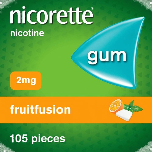 Nicorette Fruitfusion Chewing Gum Pieces 105 Pieces (105 x 2mg)