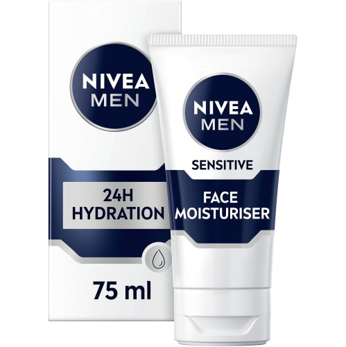 Nivea Men Sensitive Face Moisturiser with 0% Alcohol (75ml)