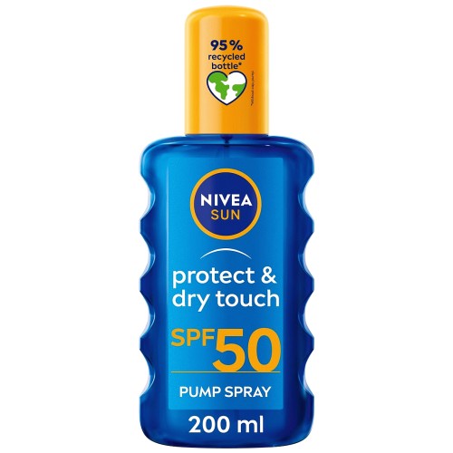 Nivea Sun Protect & Dry Touch SPF 50 Sunscreen Spray Invisible & (200ml)