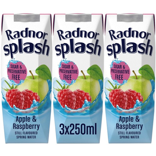 Radnor Splash Apple & Raspberry Flavoured Water (3 x 250ml)