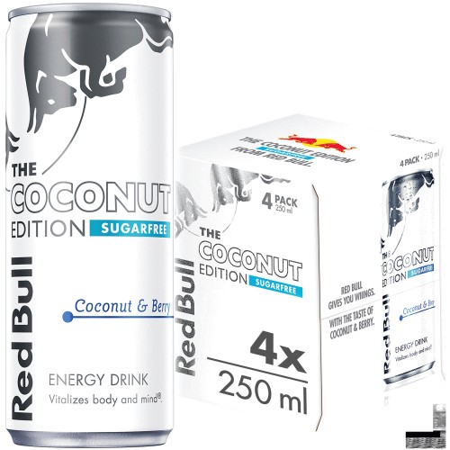 Red Bull Sugar Free Coconut Edition Energy Drink (4 x 250ml)