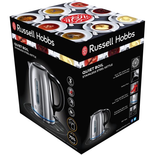 Russell Hobbs Stainless Steel Quiet Boil Kettle 20460 Buckingham