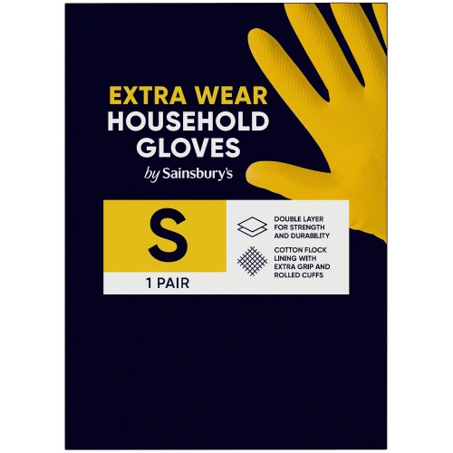 Sainsbury's Extra Wear Household Gloves S 1 Pair
