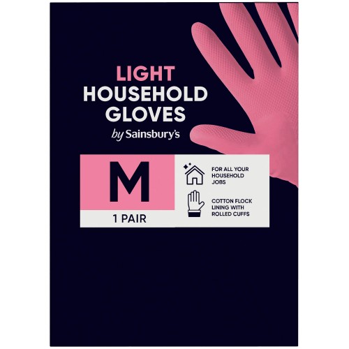 Sainsbury's Light Household Gloves M 1 Pair