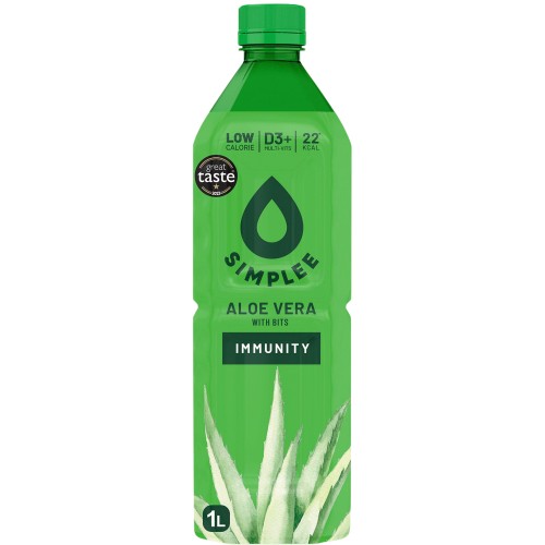Simplee Aloe Natural Aloe Vera Drink with Bits (1 Litre)