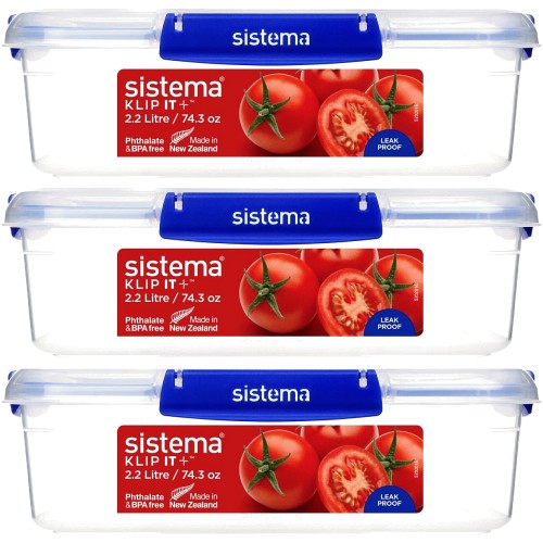 Sistema Klip It Plus Food Storage Container (3 x 2.2l)