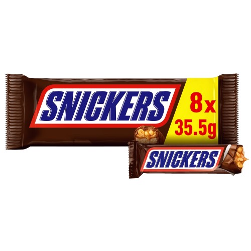 Snickers Chocolate Snack Size Bars Multipack (8 x 35.5g)