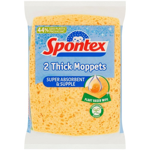 Spontex Thick Moppets Sponge Wipes (2)