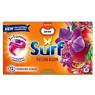Surf 3 in 1 Laundry Washing Detergent Capsules Passion Bloom 15 Washes