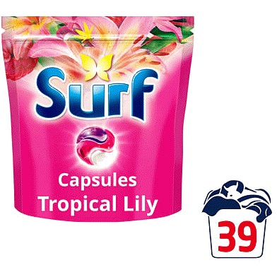 Surf 3 in 1 Laundry Washing Detergent Capsules Tropical Lily 39 washes