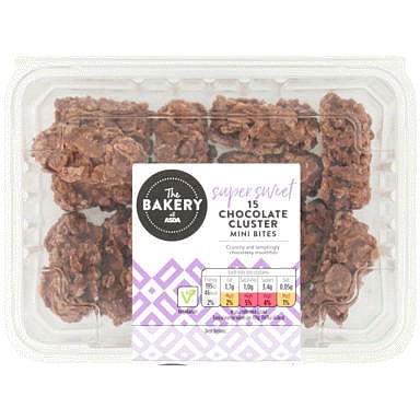 The BAKERY at ASDA The Bakery 15 Chocolate Cluster Mini Bites