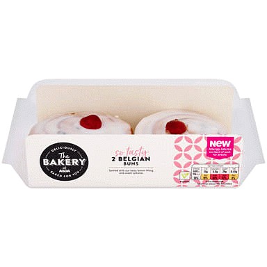 The BAKERY at ASDA The Bakery 2 Belgian Buns